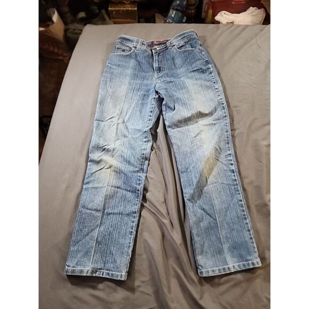Gloria Vanderbilt Amanda Straight Jeans Women's Size 10 Blue Mid Rise 5-Pocket